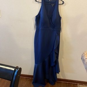 Navy blue dress, suitable for cocktail party, dinner, wedding.